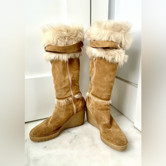 COACH suede & shearling boot - Picture 3 of 10